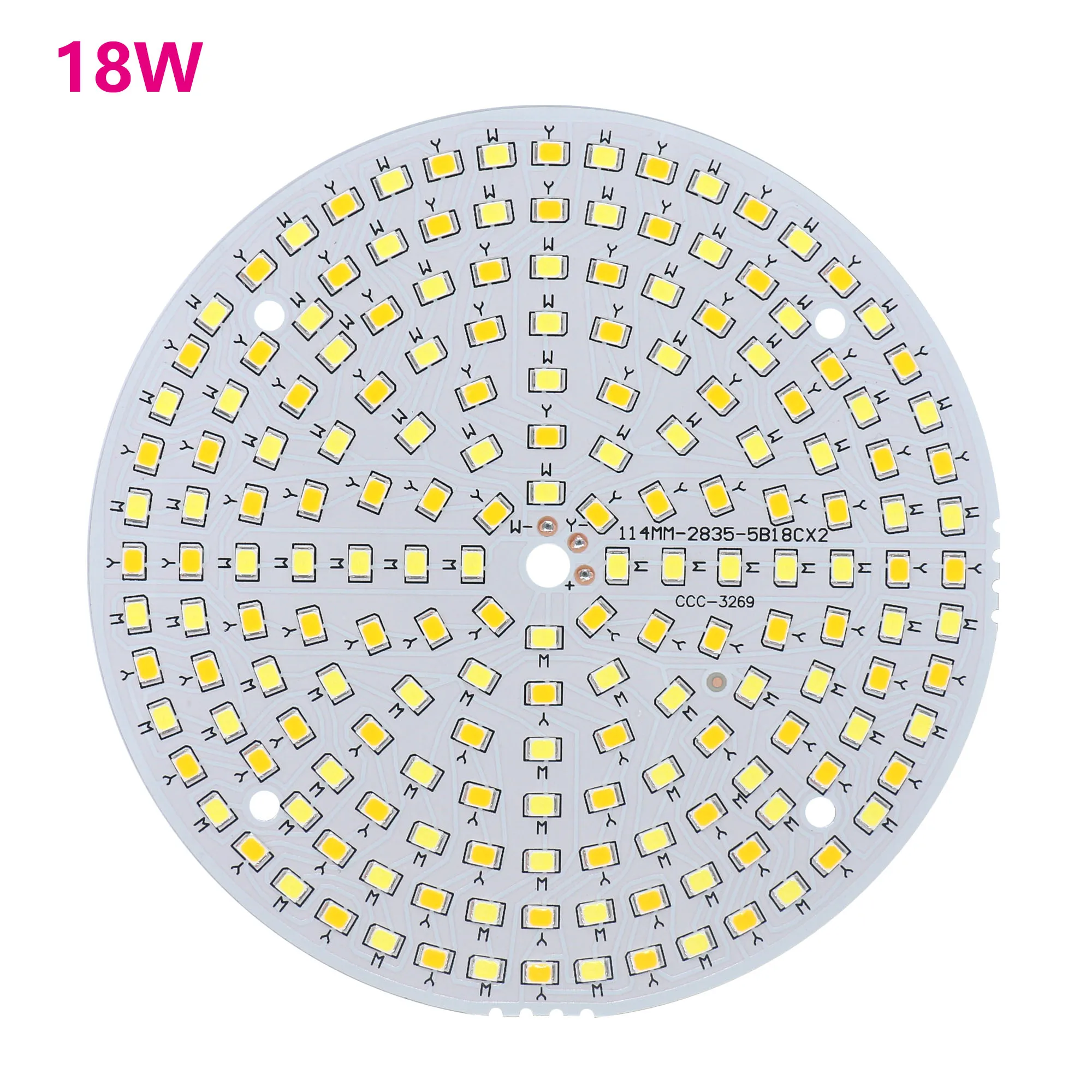 SMD2835 Two-color chip 10W 18W 24W 36W LED COB Lamp Beads 250mA Floodlight For Spotlight Panel light Convert color Round shape