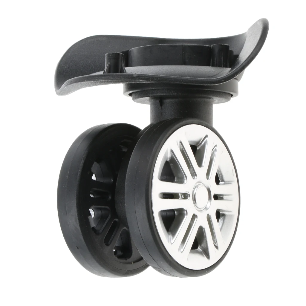 1 Pair A09 Swivel Dual Roller Wheels Suitcase Luggage Replacement Casters for Travelling Bag
