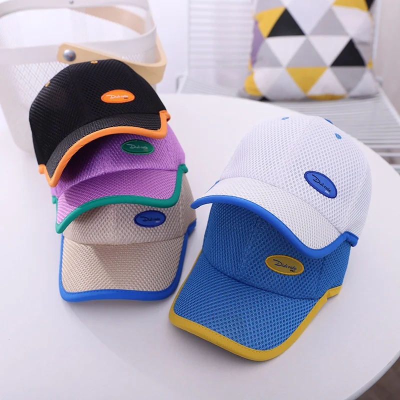 

PEIKONG luxury brand Single Size Boys Girls Mesh Travel Sun-Proof Baseball Cap New Children Breathable Mesh Peaked Cap qp