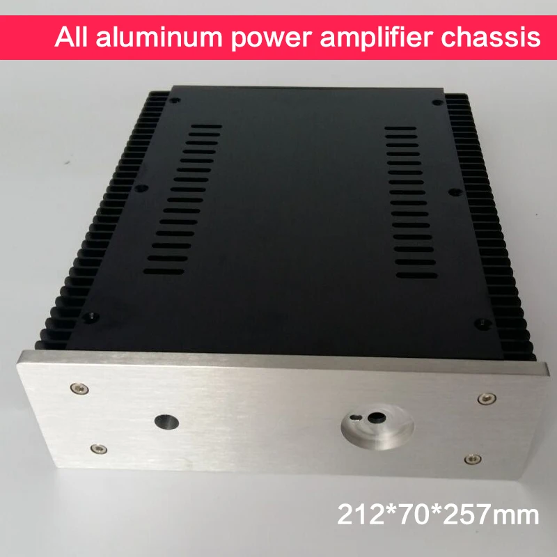 

All Aluminum Power Amplifier Chassis 2107 Power Supply Case Audio Shell Amplifier Box with Radiator Multipurpose 212*70*257mm