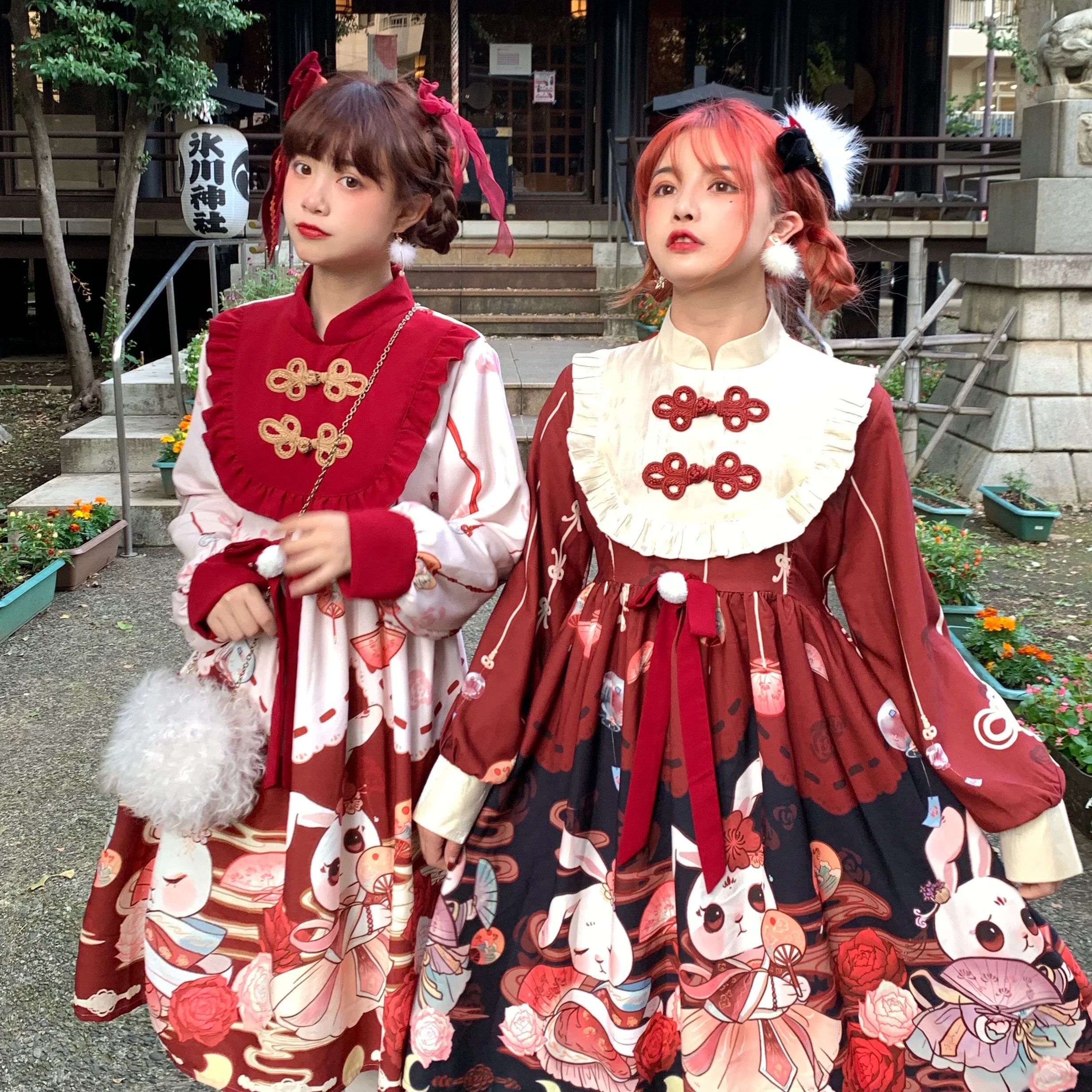 

Сказочный кролик в старинном стиле платье принцессы для чаевечерние сладкое платье лолиты винтажное кружевное платье с бантом милый Принт викторианская op