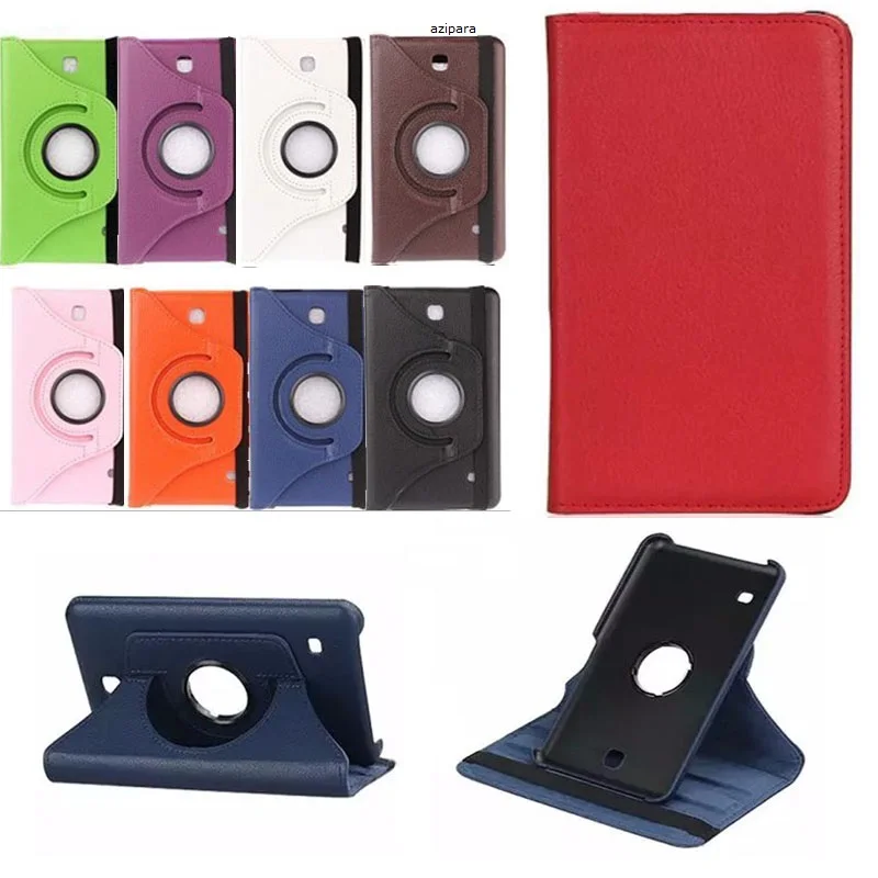 

New Coque for Samsung Galaxy Tab 4 7.0 SM-T230 T231 T235 Case 360 Rotation Smart PU Case for Samsung T230 T231 Cover 360 Stand