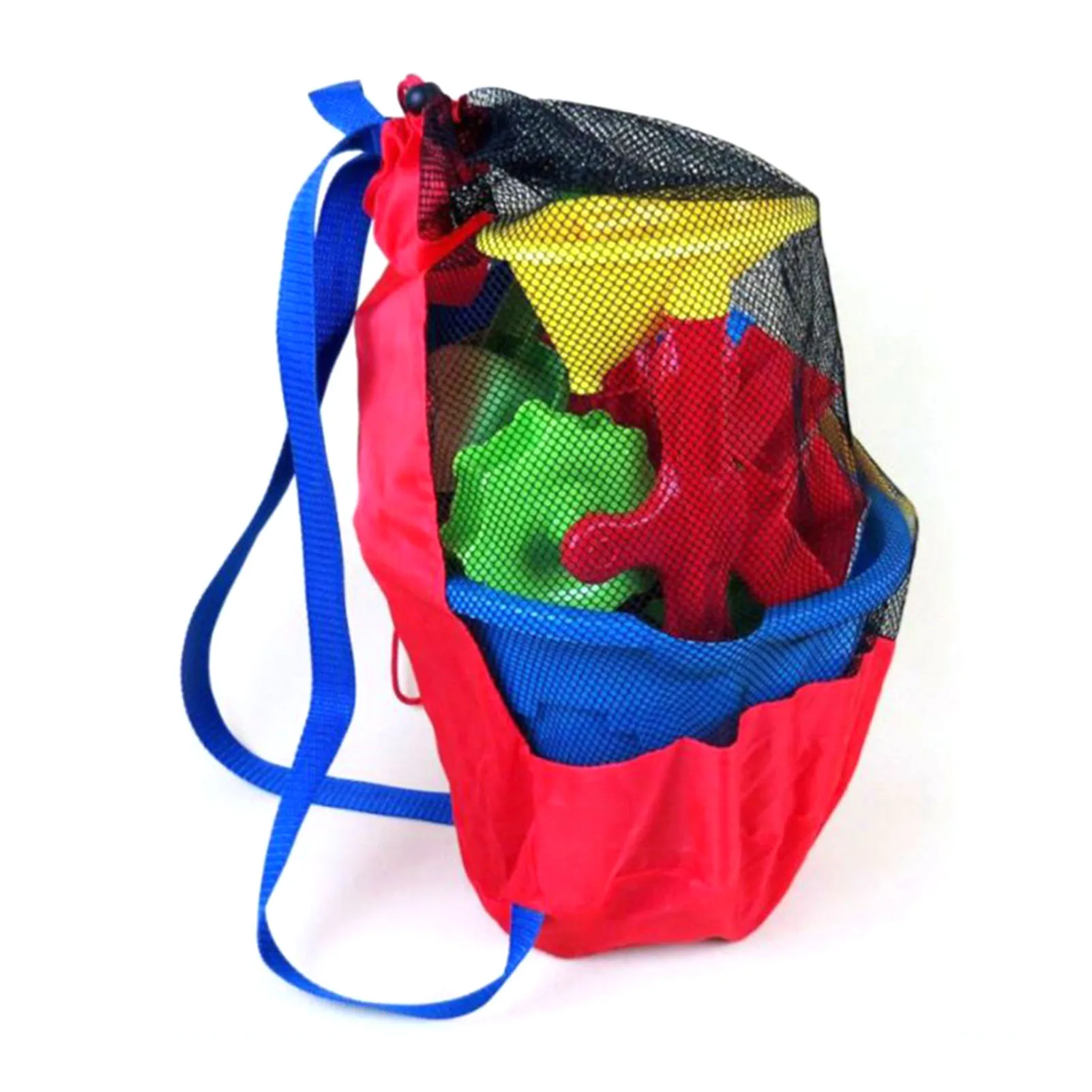 Bolsas de malla portátiles para almacenamiento de juguetes de playa para bebés, bolsa de red para juguetes de arena para playa para niños, deportes