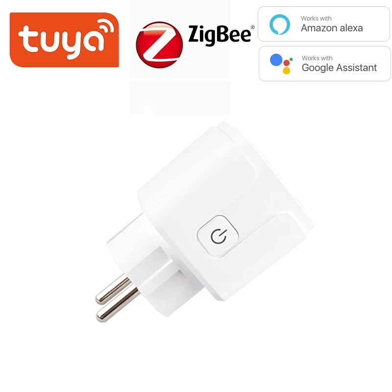 Tuya ZigBee 3.0 Smart Power Plug 16A Wireless App Voice Remote Control Socket Energy Monitor Outlet Works with Alexa Google Home