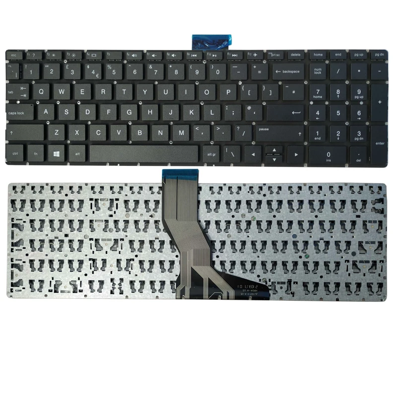 UK laptop keyboard for HP 15-BS 15-CD 15-BS015DX 15-bs573tx 15-bs007tx TPN-C129 925008-001 PK132043A00 black with Palmrest Upper