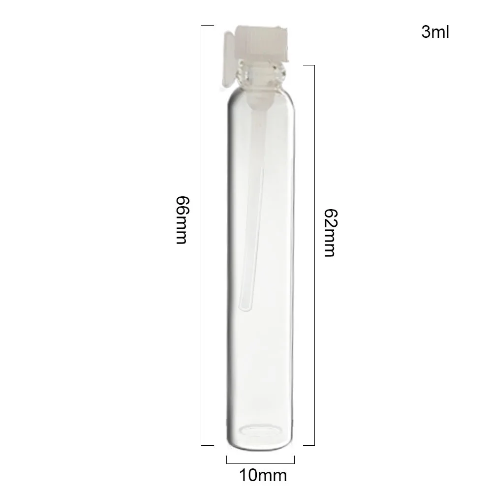 투명 블랙 마개가 있는 유리 향수병, 500x1ML, 1.5ML, 2ML, 3ML, 향수 샘플 바이알, 시험용 향수병