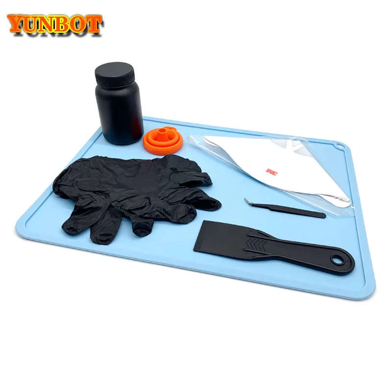 1pcs Silicone mat +10pcs Silicon Funnel Disposable Mat + Resin Special tool shovel Kit 3d printer DLP SLA dedicated Accessories