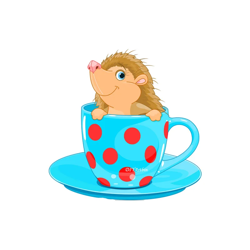 hedgehog Teacup Metal Cut Dies Stencils for Scrapbooking Photo Album Decorative Embossing DIY Paper Cards