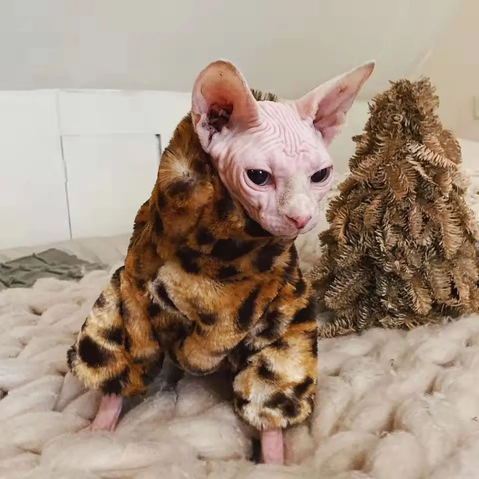 Sphynx Katze Jacke Warme Katze downThickened Doppel-seite Fleece Sest Hairless Cat Kleidung Katze Weste für Devon, cornish, Kleine Hunde