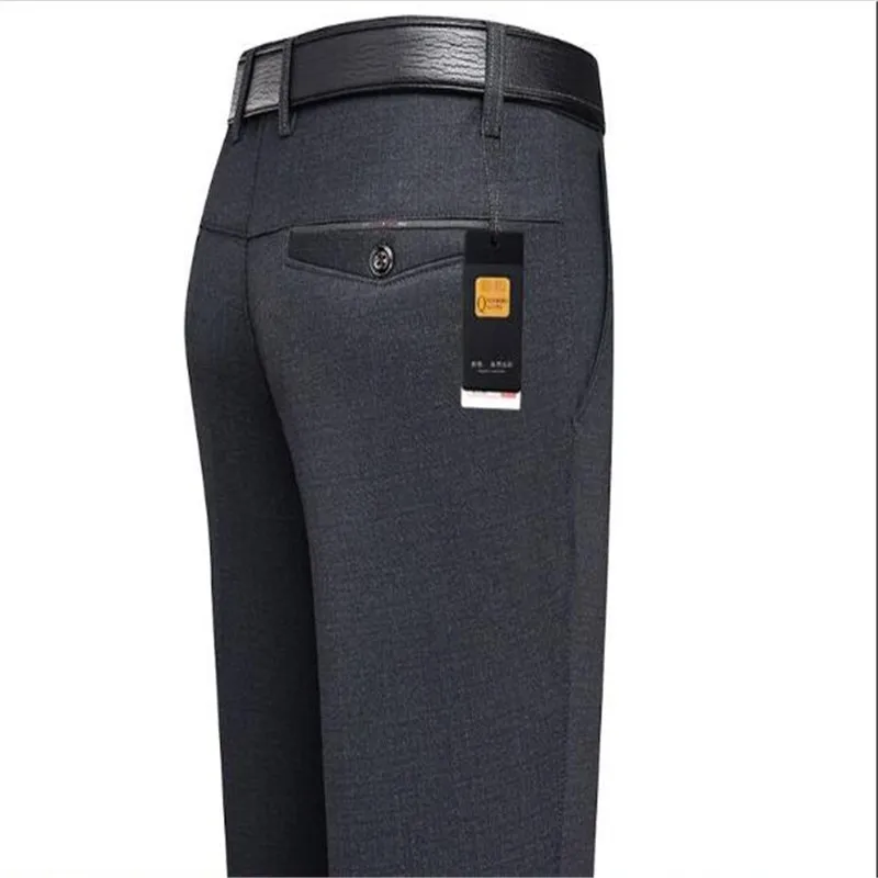 Pantalones sueltos de cintura alta para hombre, traje informal de negocios, antiarrugas, otoño e invierno, novedad