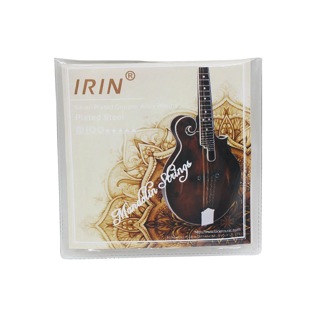 8pcs Mandolin Strings Set Plated Steel Silver-Plated Copper Alloy Wound E/A/D/G Mandolin Parts Stringed Instrument Accessories