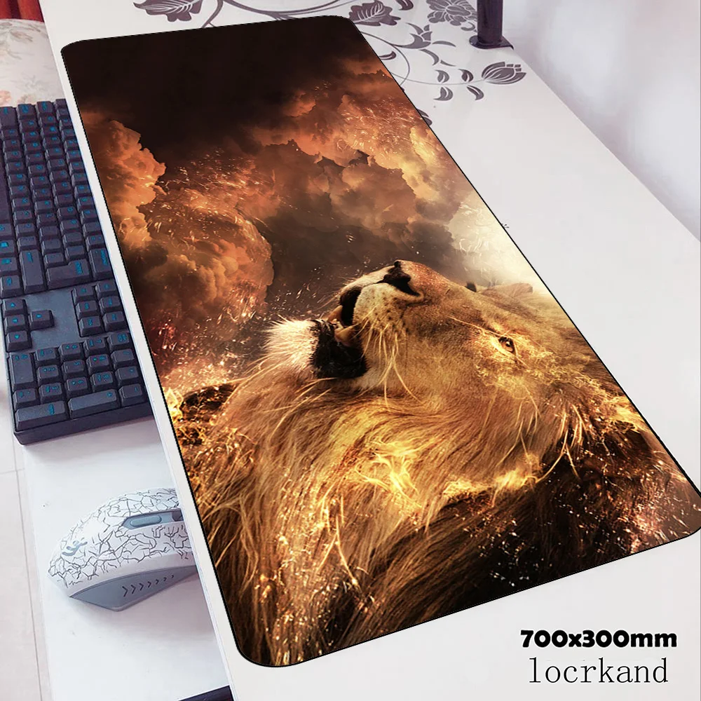 Katzen mauspad 700x300x3mm Lion Computer maus matte gamepad pc gamer büro gaming mousemat Tiger schreibtisch pad büro padmouse