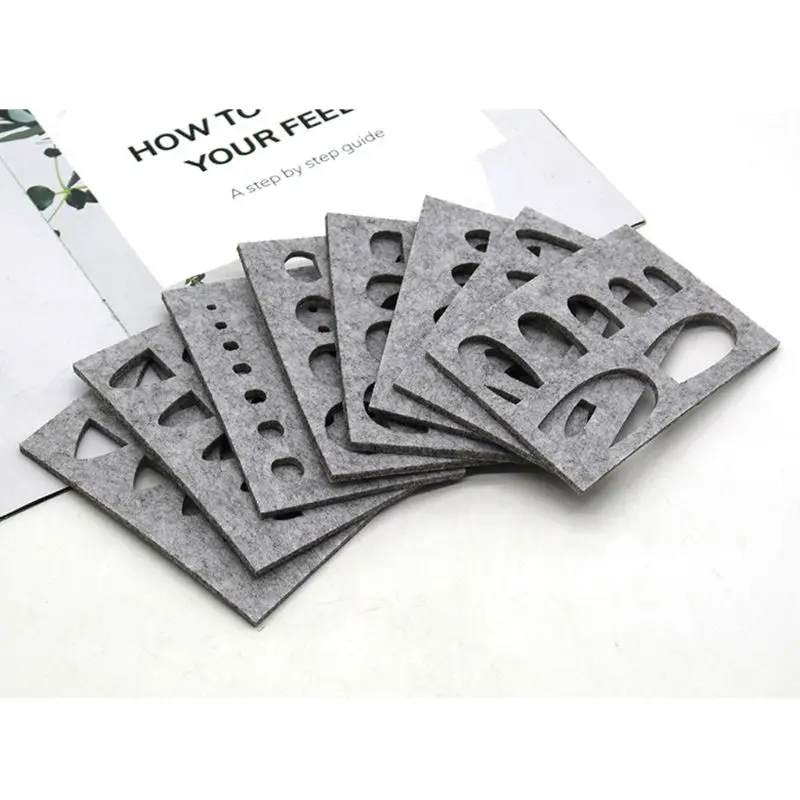 8pcs Wool Felt Mold Needle Felting DIY Craft Stencil Applique Handicraft Shaping Mould Sewing Accessories