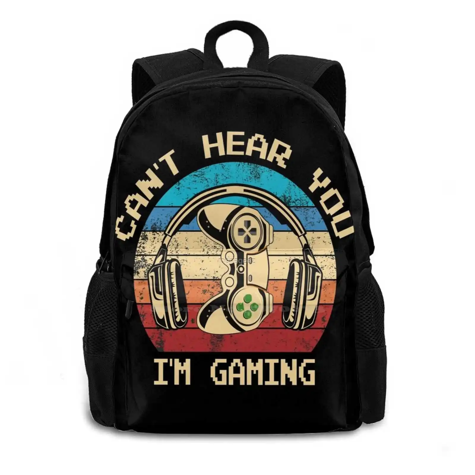 Funny Gamer Gift Idea Can T Hear You I M Gaming School Bags For Teenage Girls Laptop Travel Bags Gaming Video Games Pc Mer Game