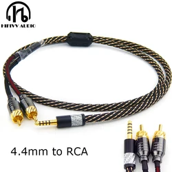 Kabel audio hifi 4.4mm JACK zrównoważony interfejs 2.5 do 2 kabel sygnałowy rca linia AUX wzmacniacz słuchawkowy linia 2.5mm wtyczka do 2 RCA