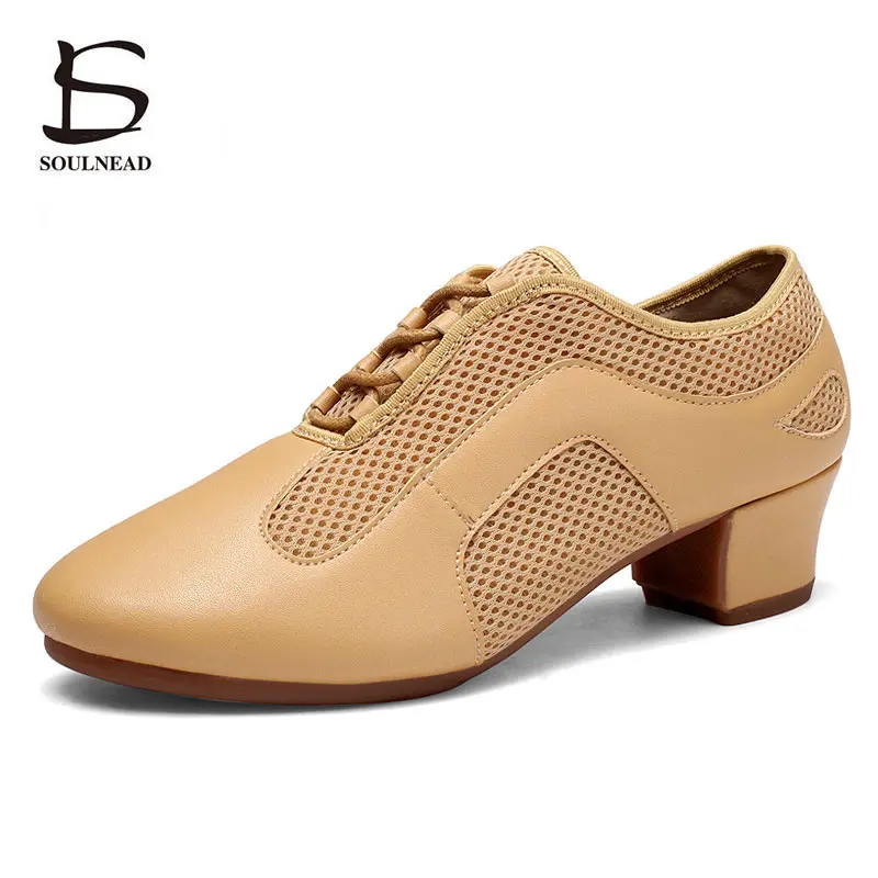 Dance Shoes Women Jazz Salsa Latin Ballroom Training Shoe Ladies Girls Soft Sole Tango Bachata Modern Dancing Female Sneakers