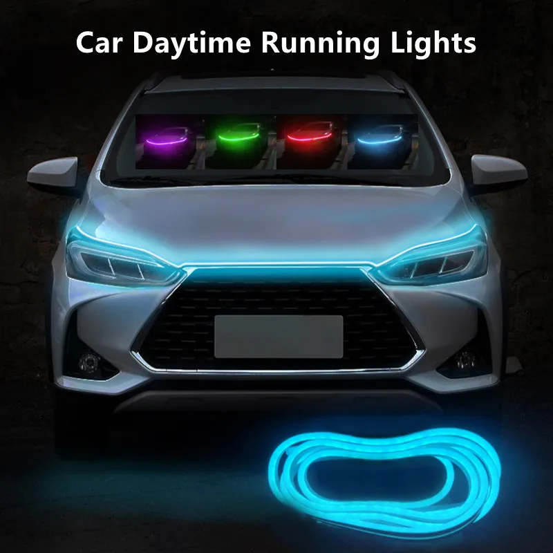 

Led Car Hood Light Strip Through-type Auto Modified Front Headlight Upgrade Cuttable Decorative Light Car Daytime Running Lights