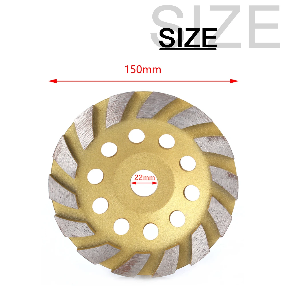 6 inch 150mm Diamond Segment Cup Grinding Disc Abrasive Wheel For Concrete Marble