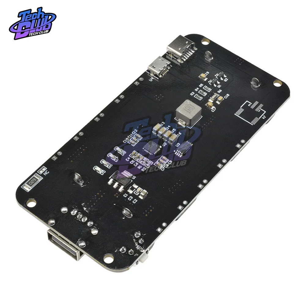 Batteria al litio a doppia tensione 18650 a due schermi V8 modulo scheda di espansione banca di alimentazione Mobile 5V/3A 3V/1A Micro USB per Arduino