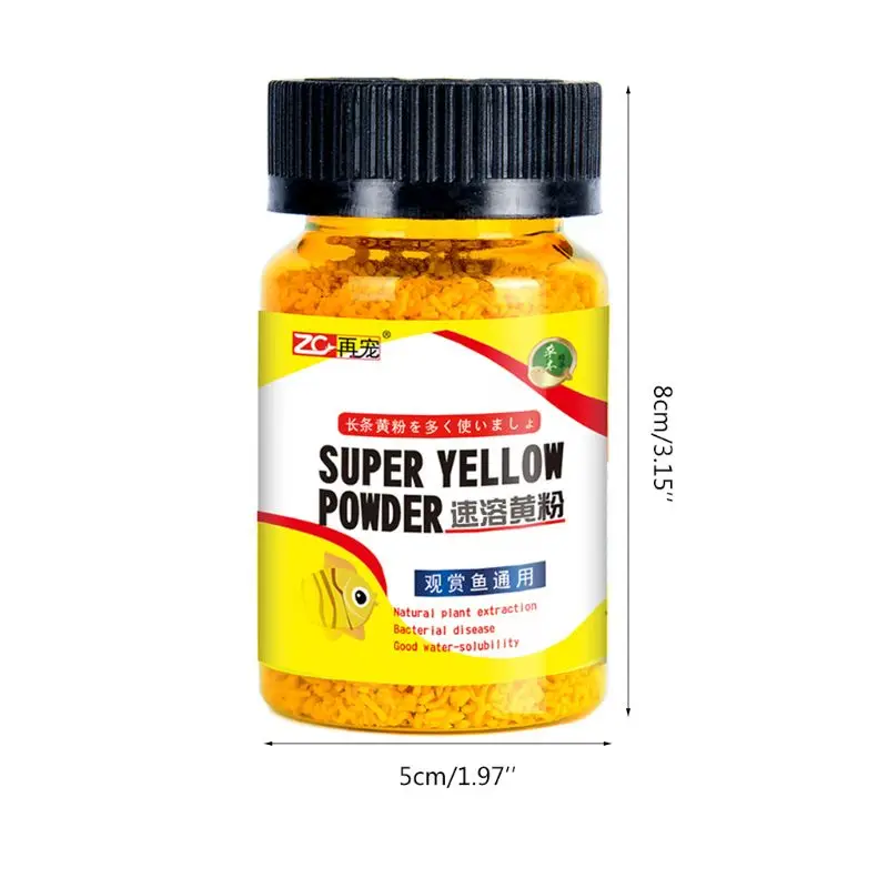 Aquarium Fish Instant Yellow Powder For Ornamental Fish Prevent For Injured