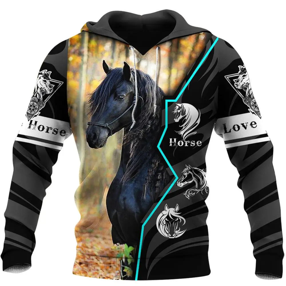 Horse Design New Animal hoodies Love Horse 3D All Over Printed Hoodie Casual Sweatshirt Unisex Hipster Pullover sudadera hombre