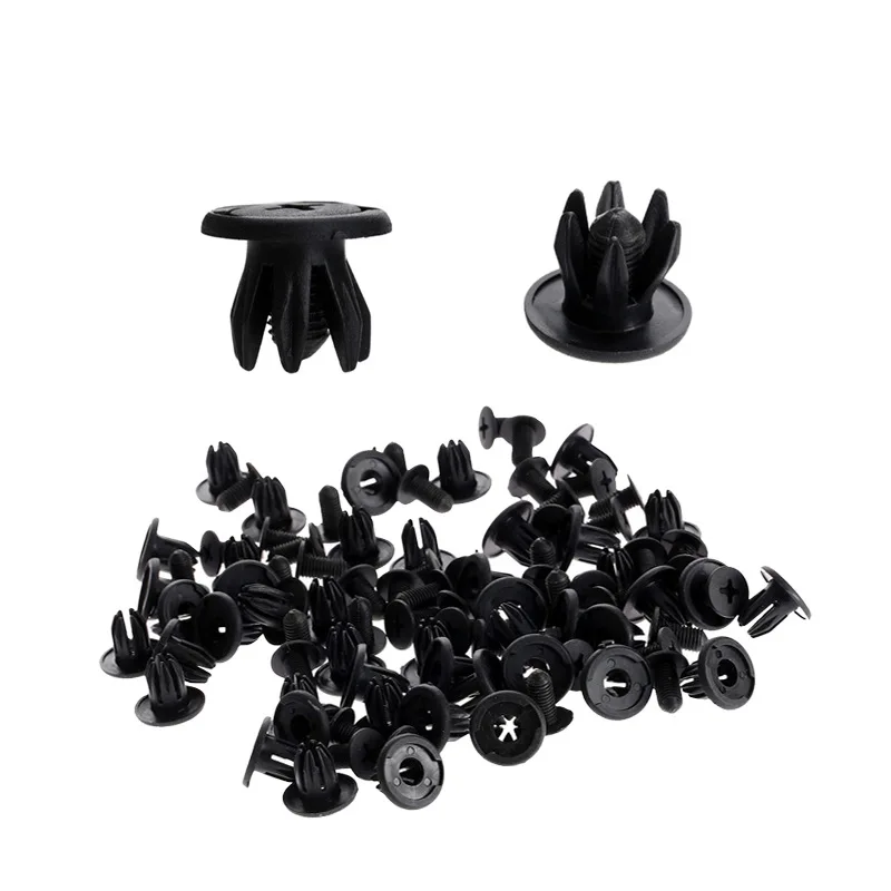 600Pcs 6 kind Auto Fastener Clip Mixed Car Body Push Retainer Pin Rivet Bumper Door Trim Panel Retainer Fastener Kit