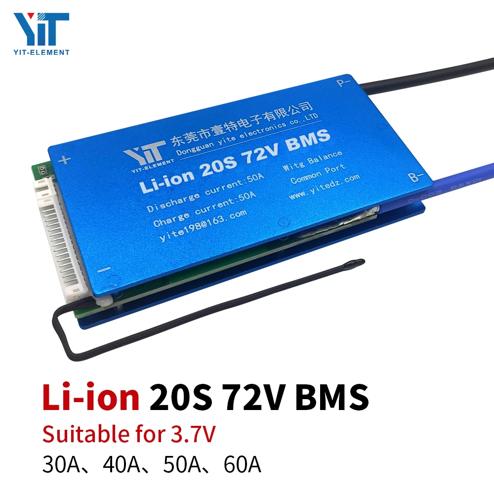 

20S BMS 72V 3.7V lithium battery protection board temperature equalization overcurrent protection PCB 30A 40A 50A 60A