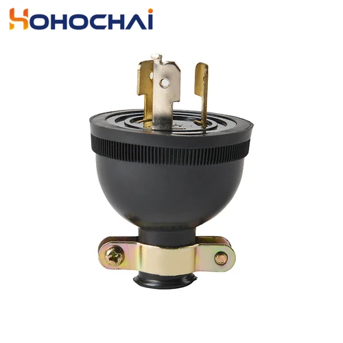 Conector de línea de alimentación de generador de gasolina de 2 piezas, piezas Genset de enchufe de bloqueo americano de 3 pines