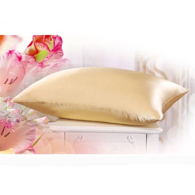 Silk Pillowcase with Hidden Zipper 100% Nature Top Grade Both Sides Silk Zipper Pillowcase for Sleep and Skin Care