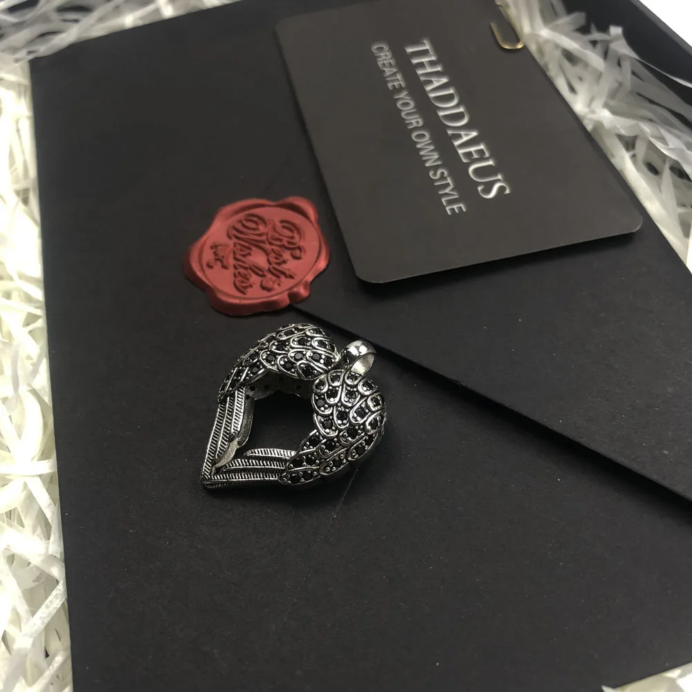 Anhänger Flügel Herz, 2019 Marke Neue Mode Schmuck Europa Bijoux Trendy Zubehör 925 Sterling Silber Geschenk Für Frau Männer – Detail 3