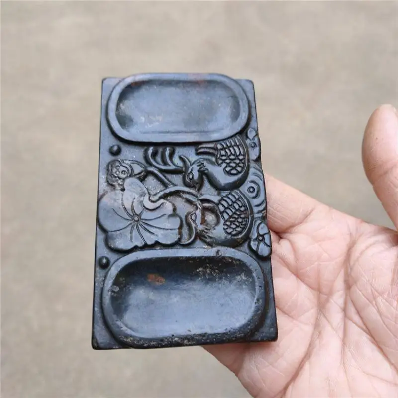 Tibet Hongshan Kultur Natürliche Meteorit Mandarin Ente Inkstone Statuette Maskottchen Sammlung Dekoration Home Geschenk Figuren