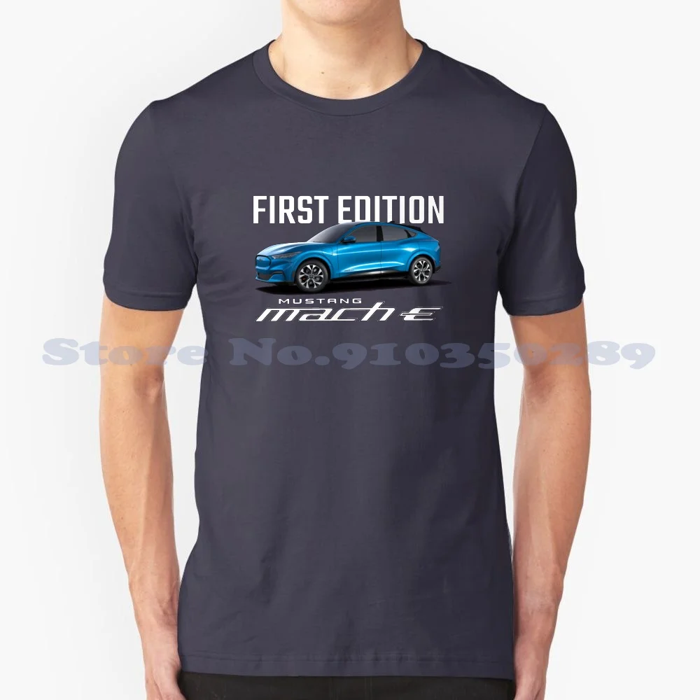 First Edition Mach-E-Grabber Blue Fashion Vintage Tshirt T Shirts Mach E First Edition Grabber Blue