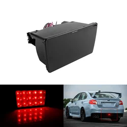 ANGRONG 1x Black Lens LED F1 Style Rear Fog Lamp Brake Stop Tail Light For Subaru WRX STi XV Impreza 12V