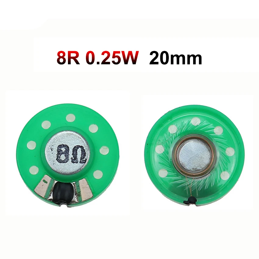 JCD 2PCS 8 Ohm 0,25 W 0,5 W 16/32Ohm Horn Lautsprecher 8R 16R 32R 20mm 21mm 23mm 27mm 29mm 36mm 40mm Durchmesser Lautsprecher