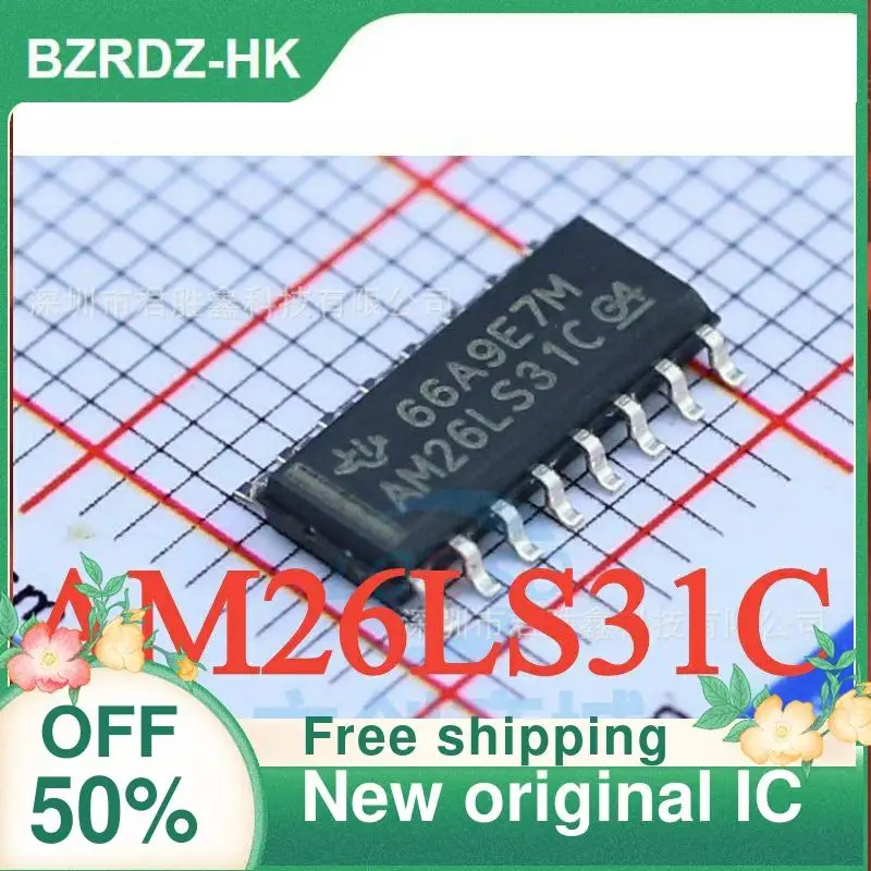 IC original novo, AM26LS31C AM26LS31CDR SOP-16, 10 PCes