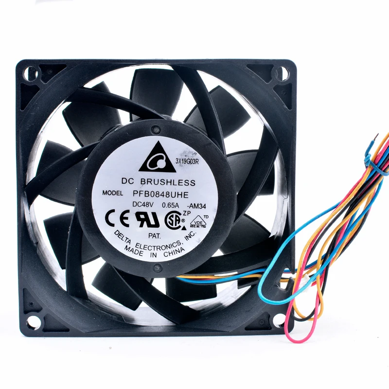 

PFB0848UHE 8cm 80mm fan 80x80x38mm DC48V 0.65A 4 lines high-volume cooling fan for server chassis