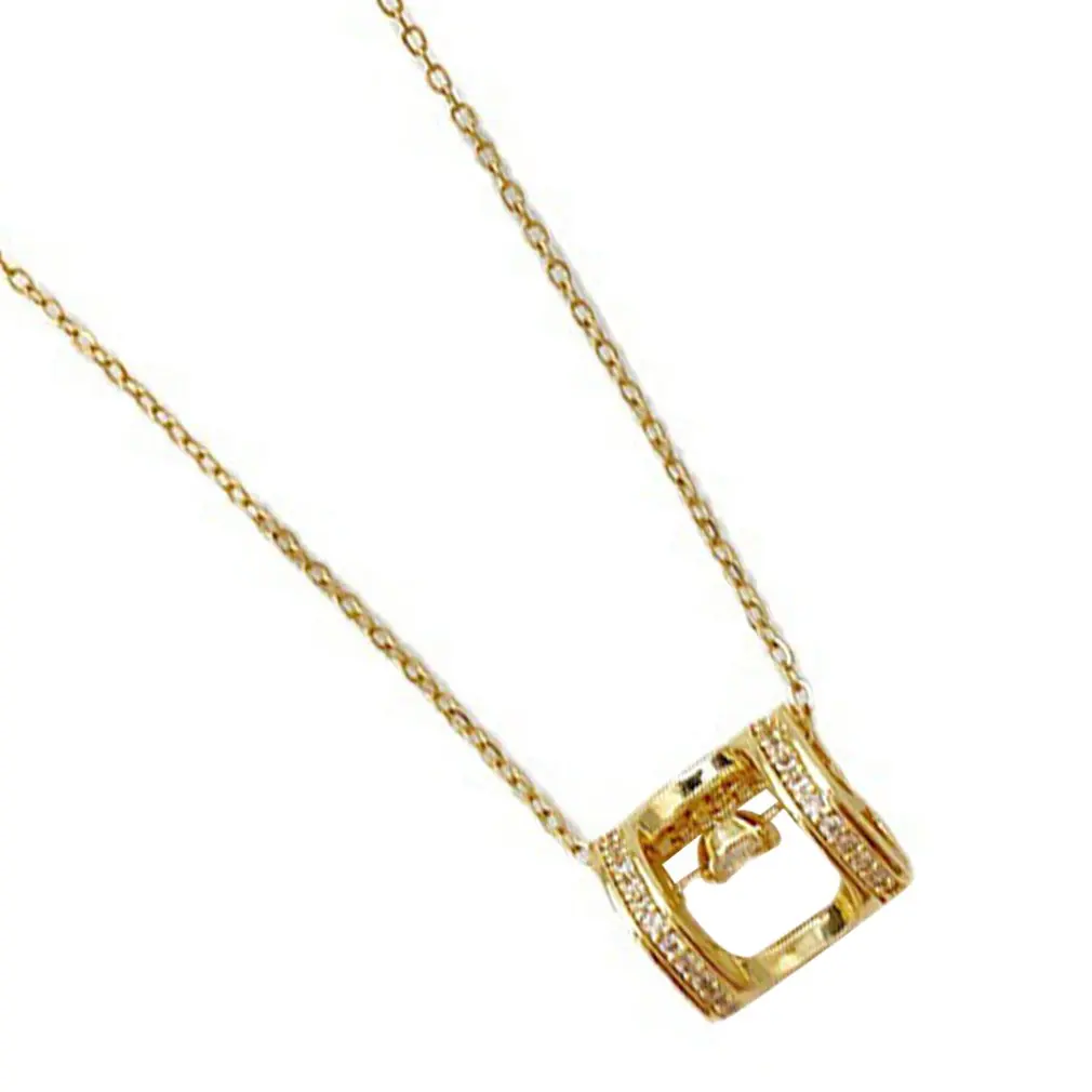 Smart Micro Diamond-studded Titanium Steel Necklace Female Small Fresh Clavicle Chain Simple Ins Wind Pendant