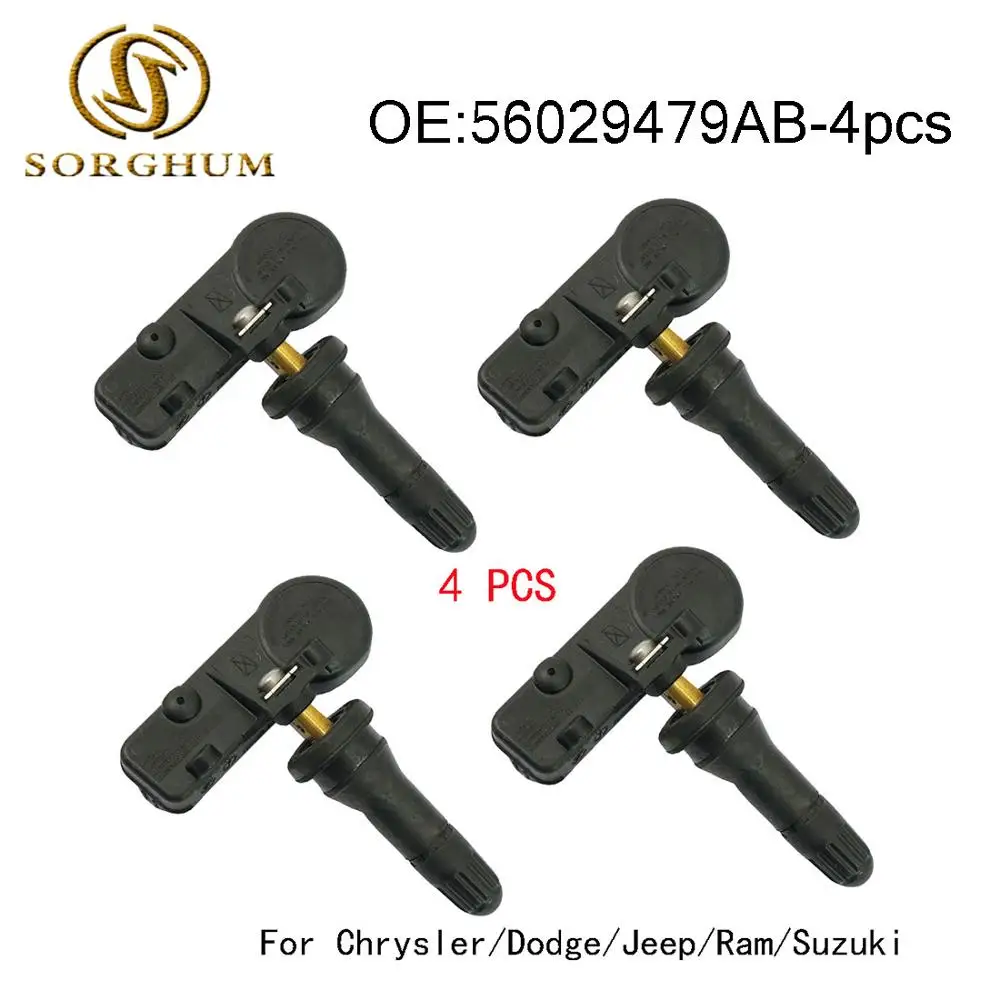 4pcs TPMS Tire Pressure Monitoring Sensor 56029479AB fit for Chrysler Dodge Jeep Ram 315MHz