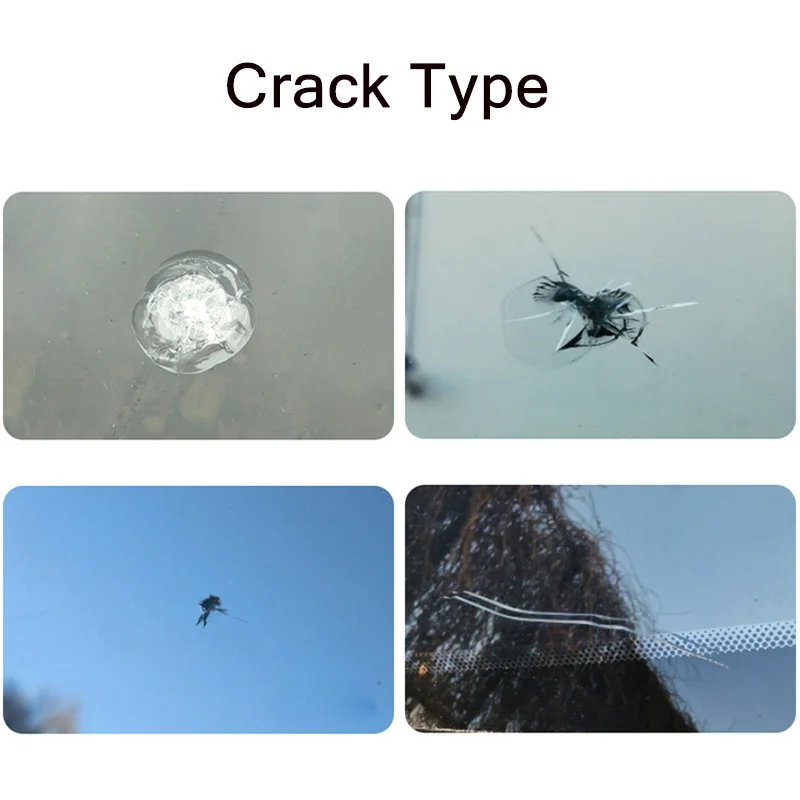 For Long Big Chip Crack Car Windshield Repair Tool Window Glass Windscreen Restoration Kit Renew Full Set Resin Cup Blade Film image 2