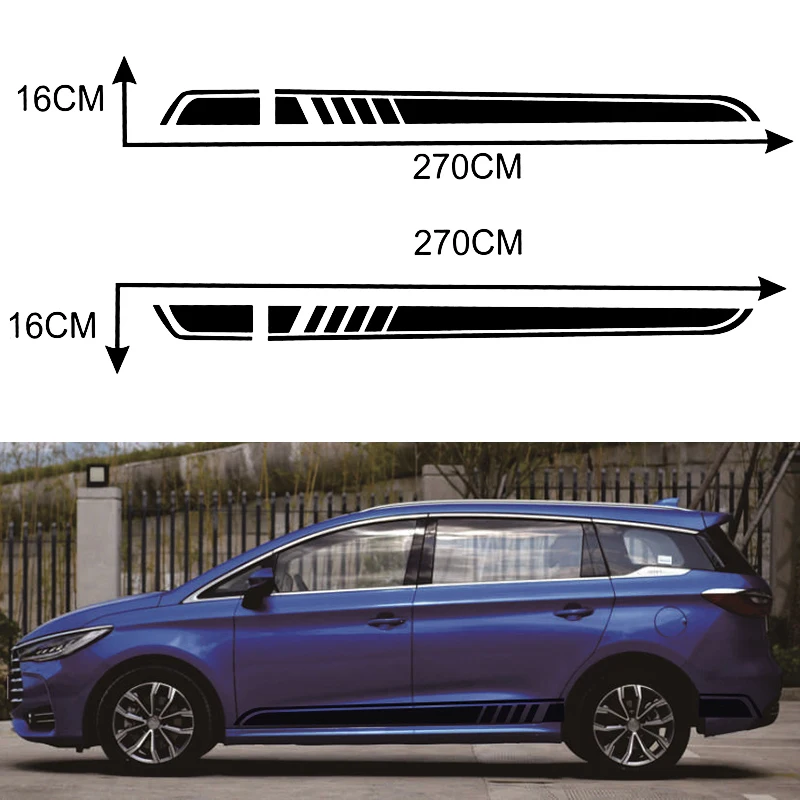 

Long Stripes Decals Car Side Skirt Vinyl Sticker for Mercedes Benz Vito Viano Valente Metris