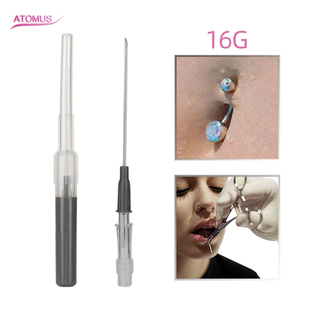 

1PC 16G Piercing Needles Disposable Sterile Body Tattoo Supply Accessorie Assorted Ear Nose Navel Nipple