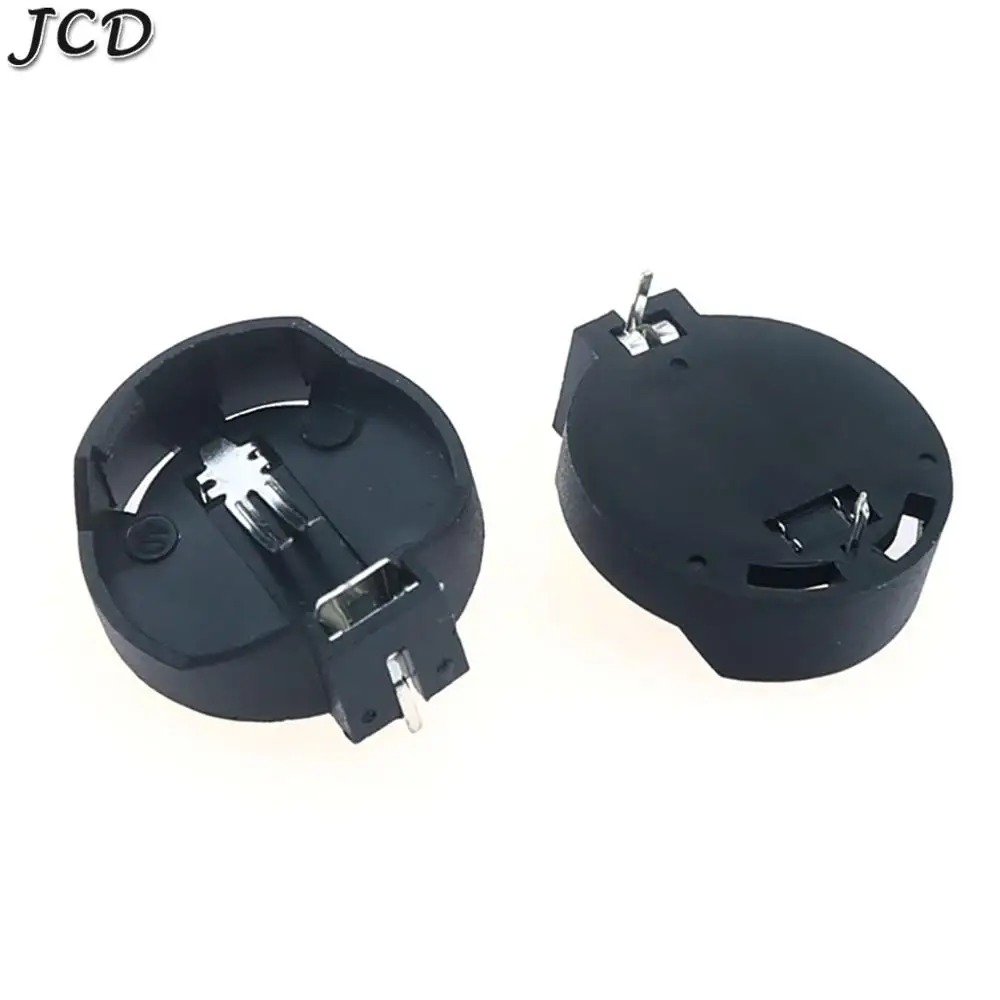 JCD 2PCS 3V CR2025 CR2032 Button Battery Case Coin Cell Battery Socket Holder Battery Storage Box 2032 Battery Organizer