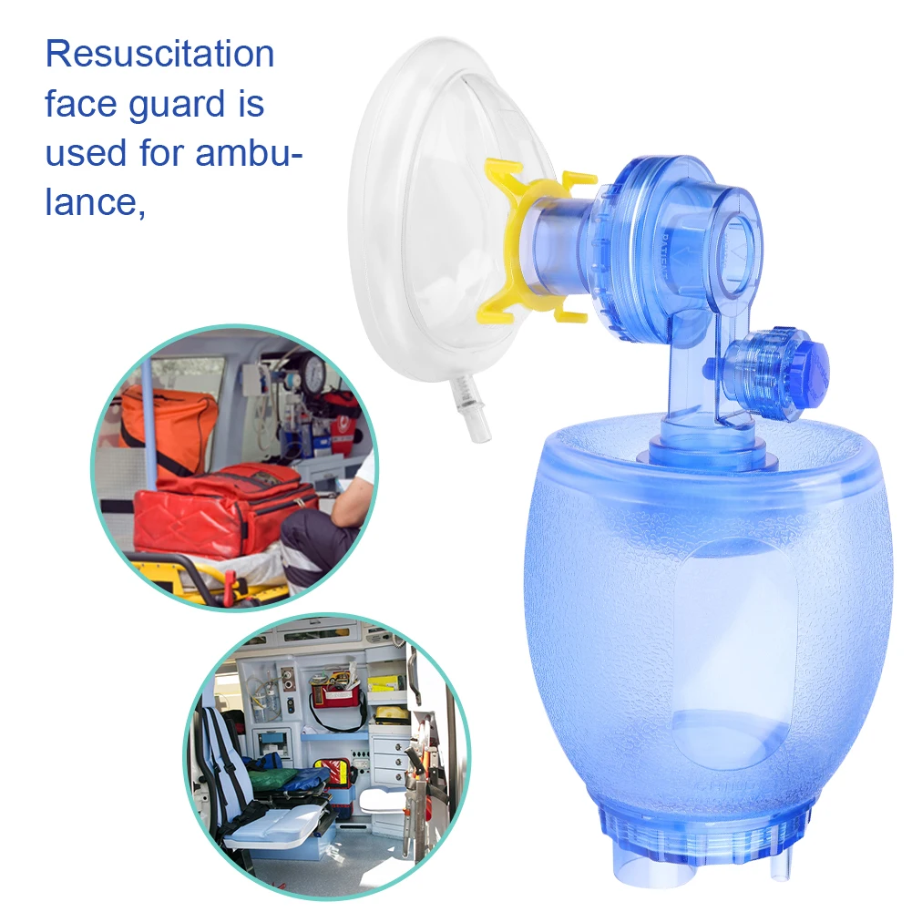 

PVC Self-help Manual Resuscitator Breathing Bag Kit For Simple Breathing Apparatus Tool Respiration Resuscitation Blue Children