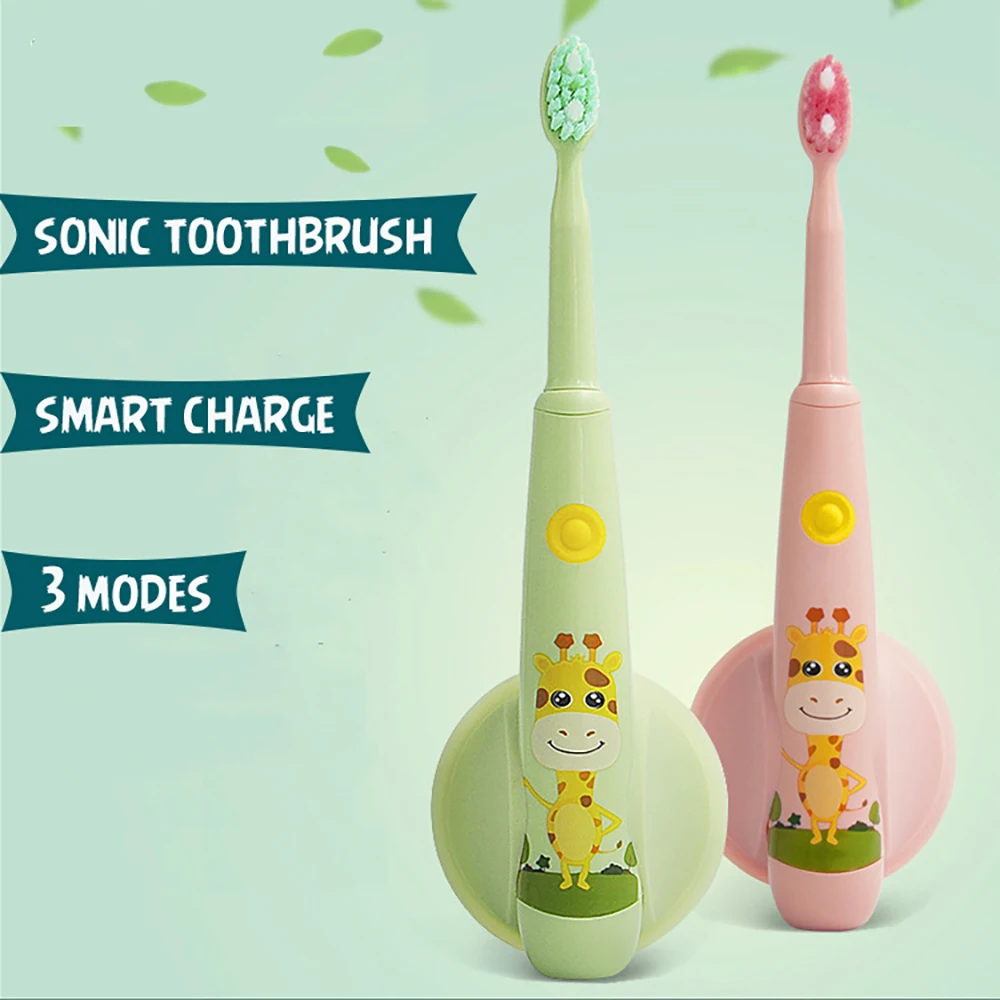 I bambini di Sonic Spazzolino Da Denti Elettrico USB Ricaricabile Spazzolino Da Denti Dental Clean Elettronico Spazzola I Denti per I Bambini