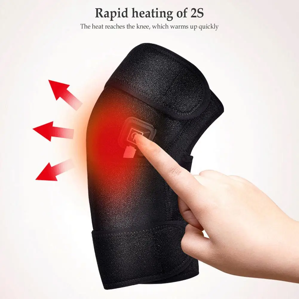 2020 Sport Heated Knee Brace Wrap Support/Therapeutic Electric Heating Pad Wrap For Joint Pain Arthritis Meniscus Pain Relief