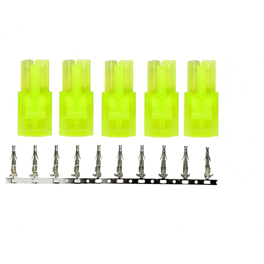 5/10 Pairs Mini Tamiya Style Battery Connectors Plugs  Male And Female Plug Sets with Nickle Pins for RC Hobby Car Boat Plane