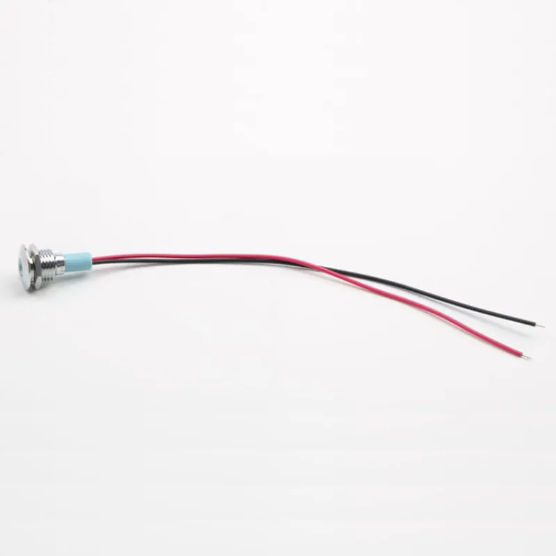1 قطعة 10 مللي متر شقة رئيس LED مؤشر معدني ضوء 10 مللي متر مصباح إشارة مقاوم للماء 6 فولت 12 فولت 24 فولت 220 فولت مع سلك أحمر أصفر أزرق أخضر أبيض