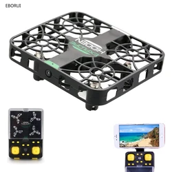 EBORUI RC Drone Wifi FPV 2.4G 6 Axis Gyro 3D Flip 0.3MP HD Camera Crashworthy Structure Altitude Hold Mini RC Quadcopter Drone