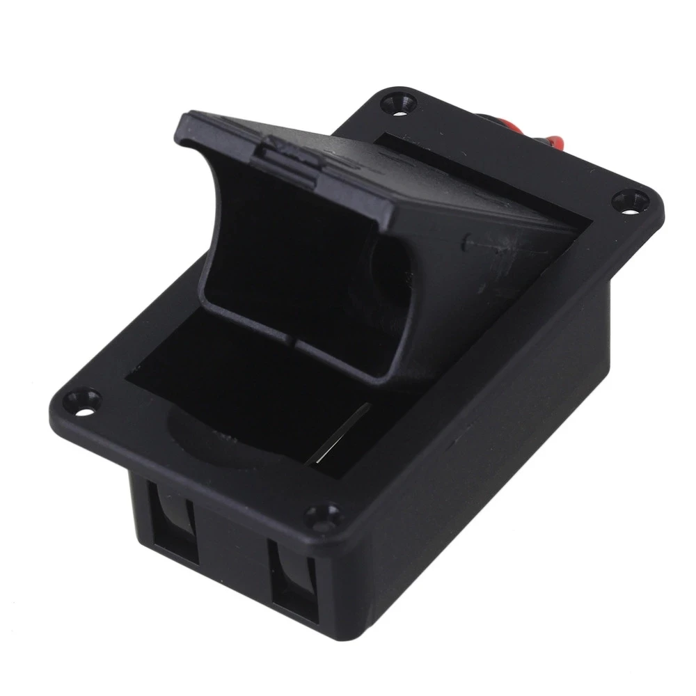 Black 9V Plastic Battery Box Holder for Guitar Bass with Wire Connection