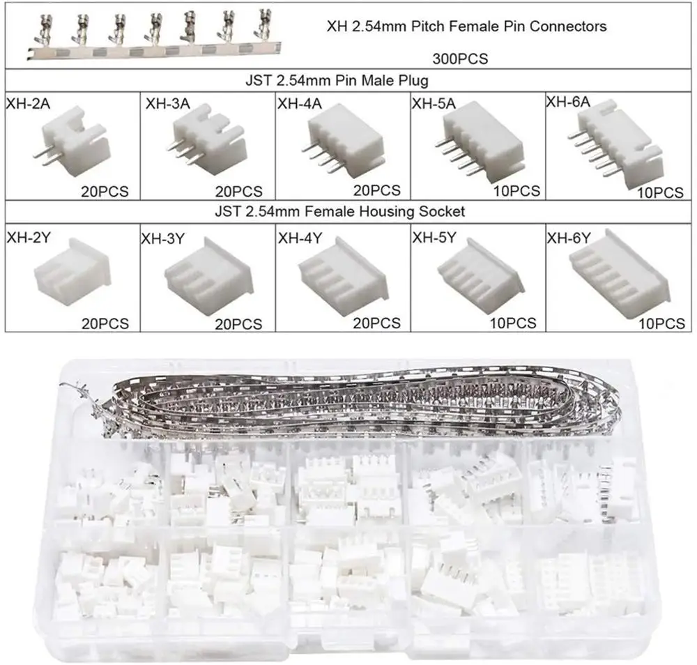 IWS-3220M 460PCS JST-XH Terminals Kit Micro Connectors Pins Crimping Tool 0.03-0.52mm² Pliers for D-Sub,Open Barrel Suits Molex